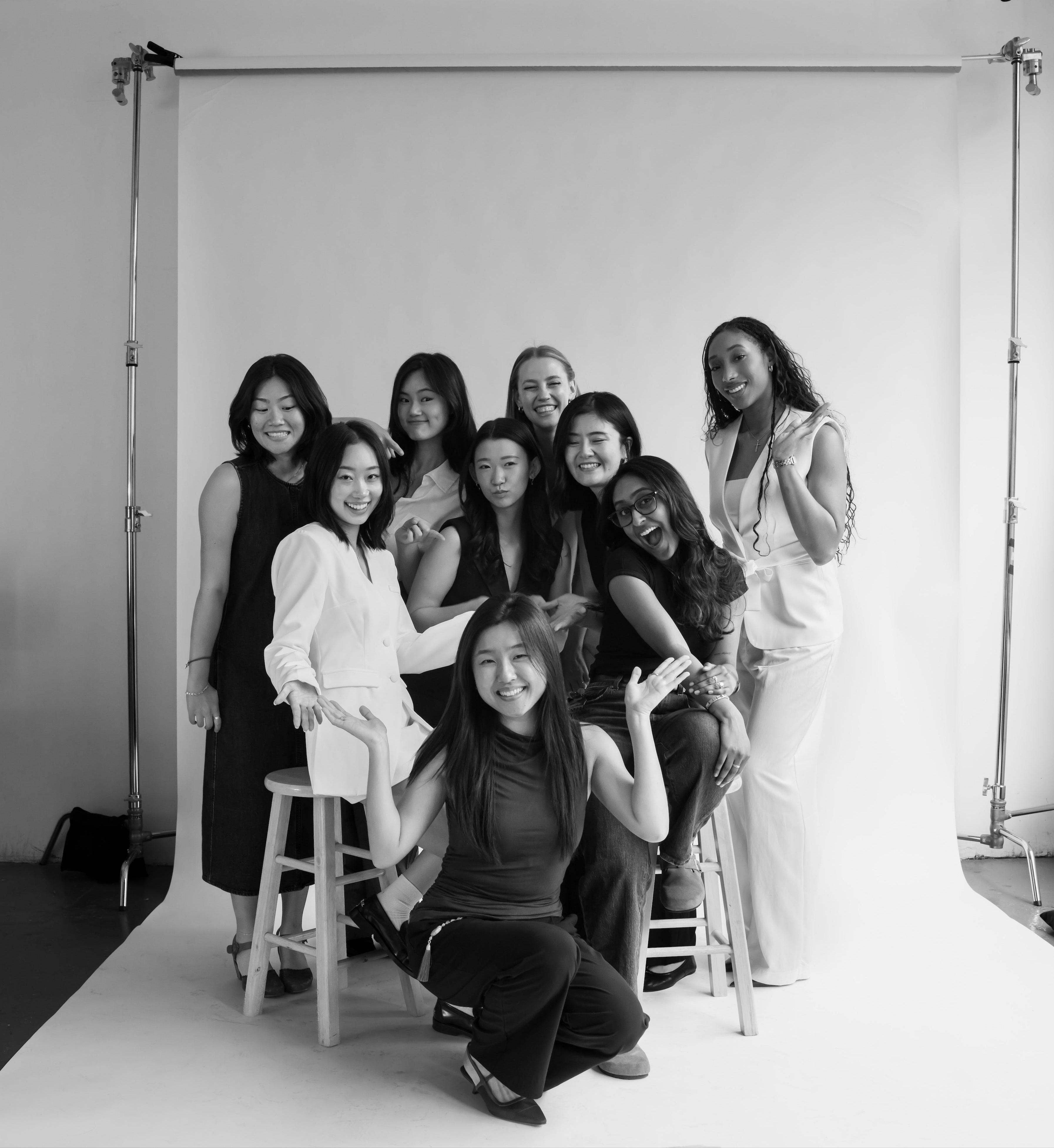 Group photo of women behind Amalier's first photoshoot