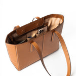 Side View of Daely Tote Zip and Slip Pockets