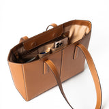 Side View of Daely Tote Zip and Slip Pockets